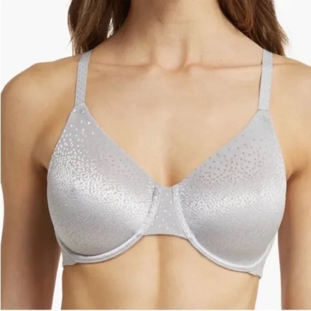 Wacoal Back Appeal Smoothing Underwire Silver Bra Sz. 38D